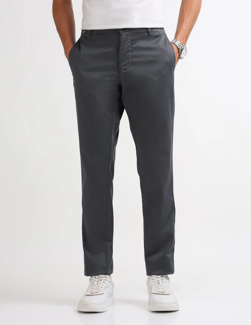 Arrow Textured Slim Fit Trousers