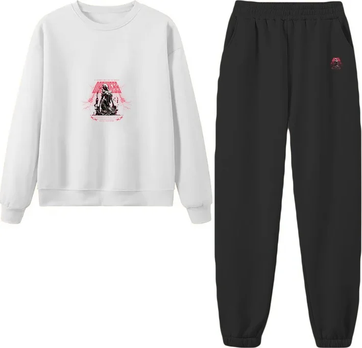 دوغ فش Tracksuit Oversize Darknessstreetwear Printed Tracksuit,lover,couple Combination White