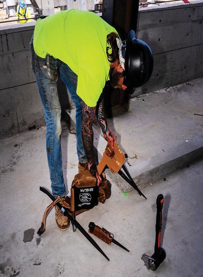 كلاين تولز حامل أدوات Klein Tools 5817، حامل متعدد الوظائف لمفتاح الربط والدبابيس، مصنوع من جلد بني محبب بالكامل، يناسب أحزمة يصل طولها إلى 3 بوصات - Image 5