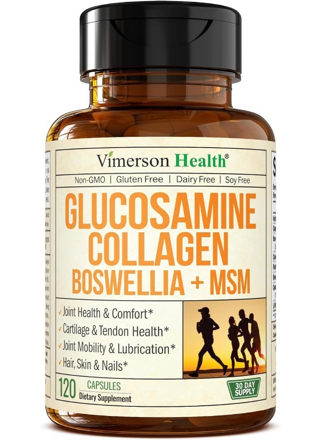 Vimerson Health Glucosamine Sulfate Collagen Chondroitin Supplement, 120 Capsules