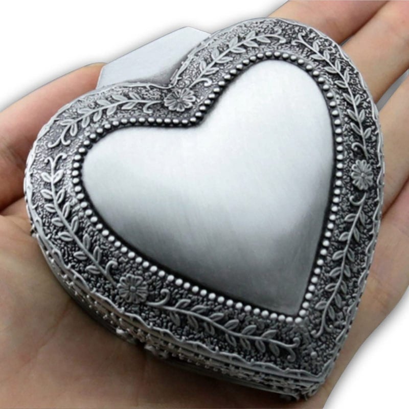 BinkeGG Tin Alloy Heart Shaped Wind up Music Box with Sankyo Musical Mechanism Tune: You are My Sunshine - Image 4