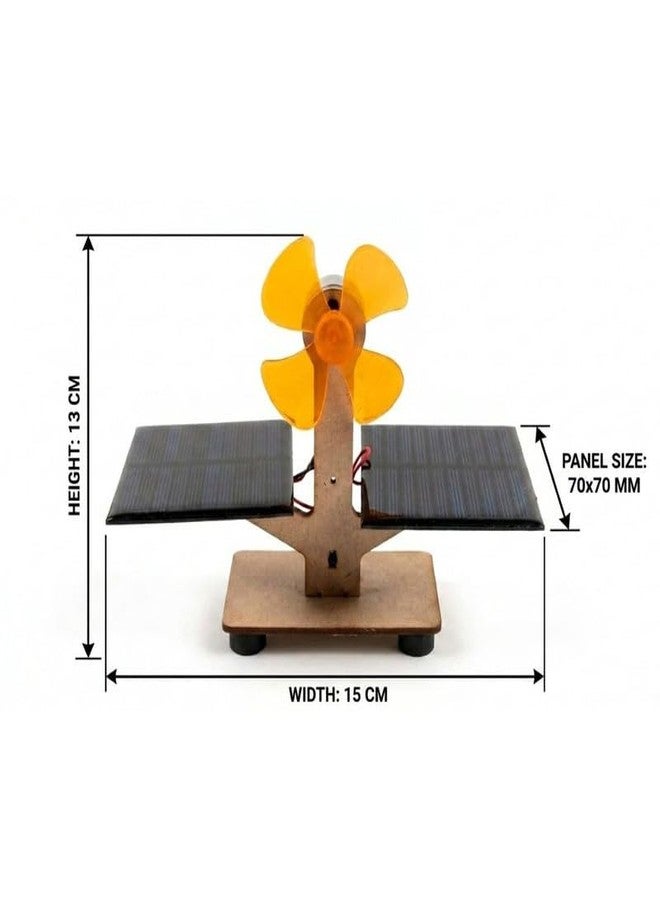 ERH India Readymade Solar Windmill Fan Model for School Projects - STEM Science Kit for Kids, Physics Experiment, Renewable Energy Educational Activity - Image 2