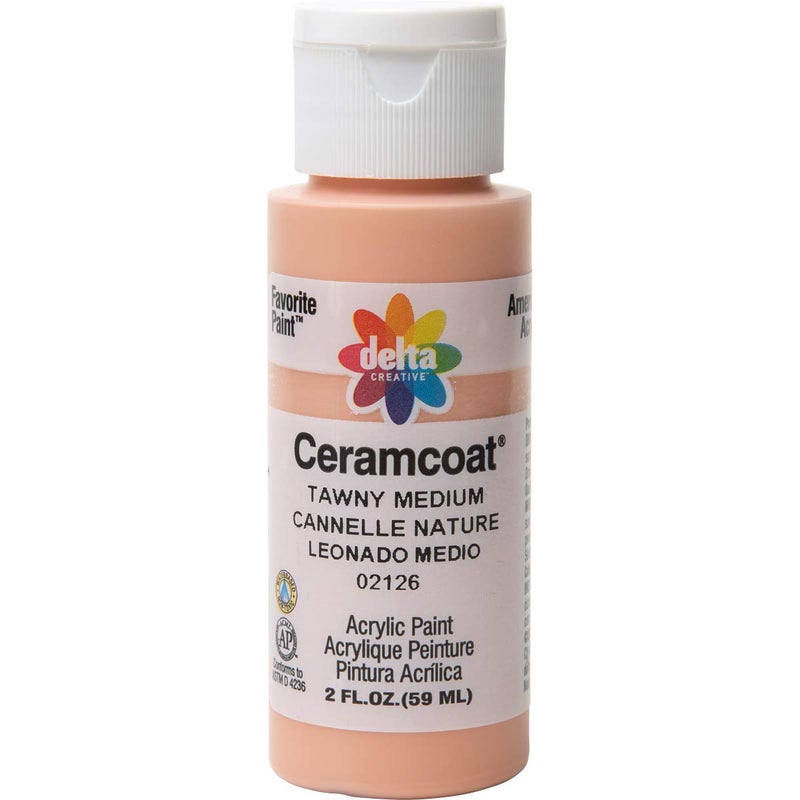 Delta Creative Ceramcoat Acrylic Paint in Assorted Colors 2 oz 2126 Medium Flesh