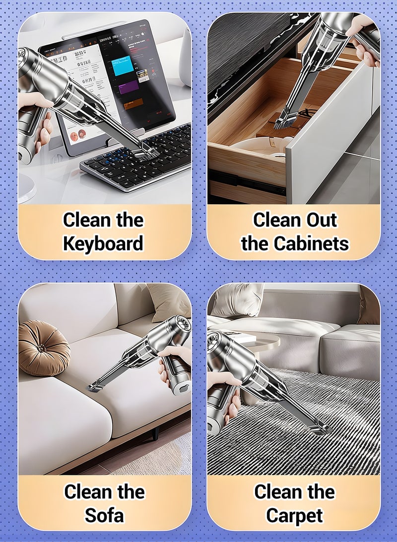 Dual-Function 2-in-1 Car Vacuum Cleaner Powerful Blower and Vacuum Compact Handheld Home Use High-Power Dust Blower Vacuum Cleaner - Image 2