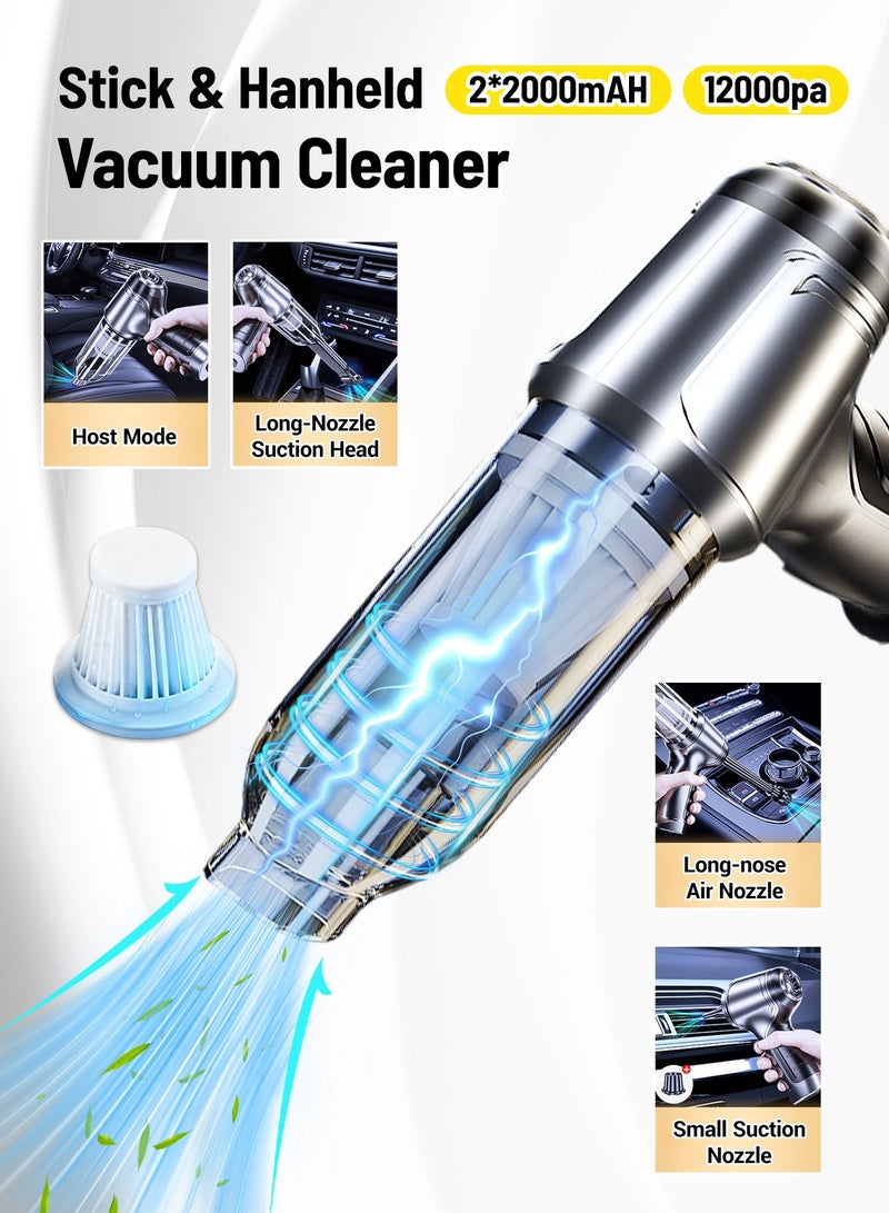 Dual-Function 2-in-1 Car Vacuum Cleaner Powerful Blower and Vacuum Compact Handheld Home Use High-Power Dust Blower Vacuum Cleaner - Image 1