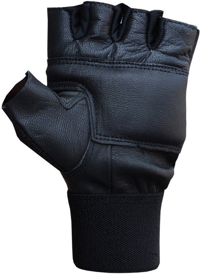 Triumph Power Leather Gym Gloves Black (Medium) - Image 4