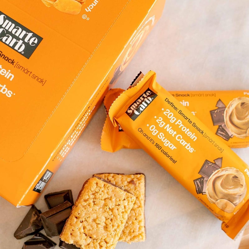 NuGo Smarte Carb Peanut Butter Crunch, 20g Protein, 0g Sugar, 2g Net Carbs, 160 Calories, 12 Count - Image 5
