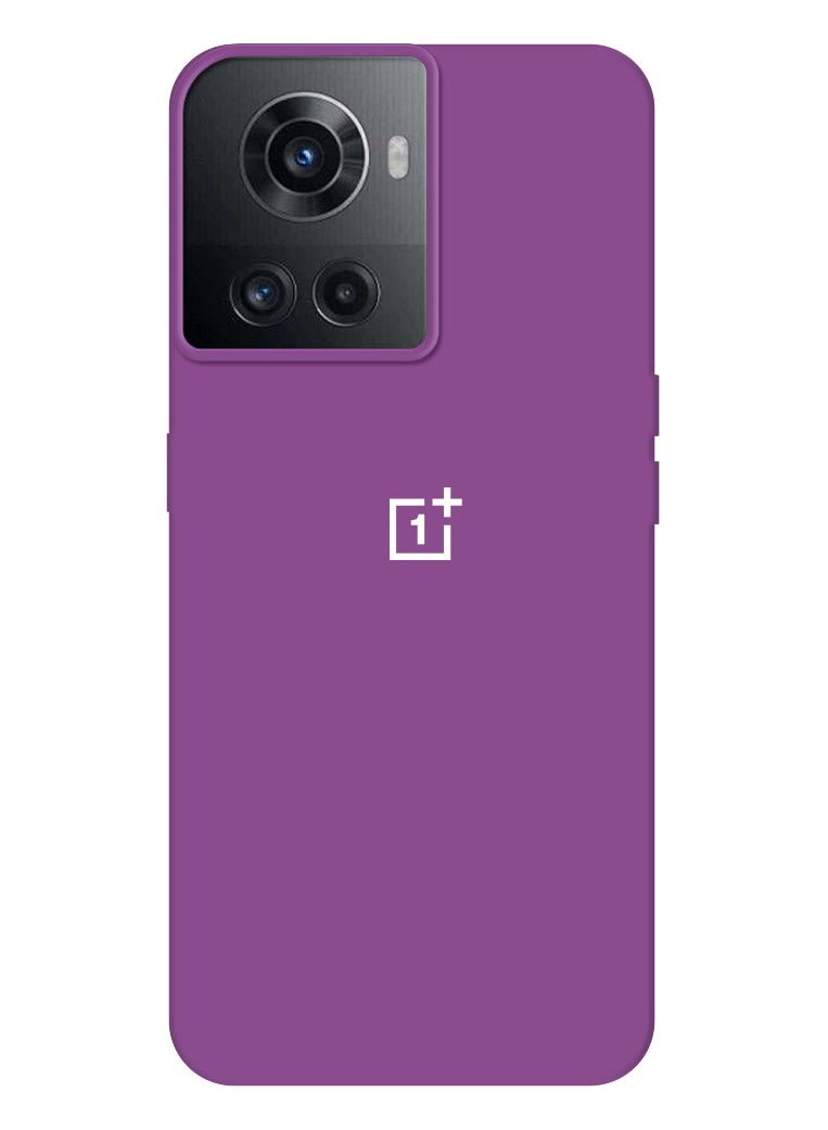 CATANES OnePlus Ace Silicone Case Slim Soft Liquid Gel Case Shockproof Back Cover Full Body Protection 6.7 inch Purple - Image 2