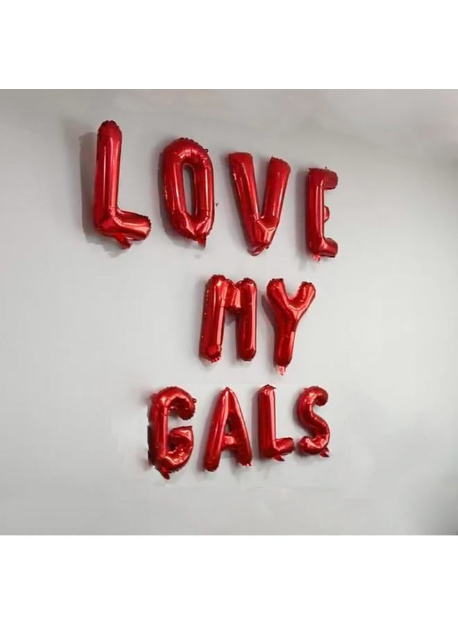 balhmones LOVE MY GALS Balloon Banner,Galentines Day Decorations, Valentines Day Banner (Red) - Image 3