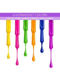 Splashes & Spills Uv Glow Blacklight Nail Polish 6 Color Variety Pack 13Ml Day Or Night Stage Clubbing Or Costume Makeup By Splashes & Spills  - Image 5