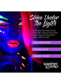 Splashes & Spills Uv Glow Blacklight Nail Polish 6 Color Variety Pack 13Ml Day Or Night Stage Clubbing Or Costume Makeup By Splashes & Spills  - Image 3