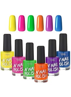 Splashes & Spills Uv Glow Blacklight Nail Polish 6 Color Variety Pack 13Ml Day Or Night Stage Clubbing Or Costume Makeup By Splashes & Spills  - Image 2