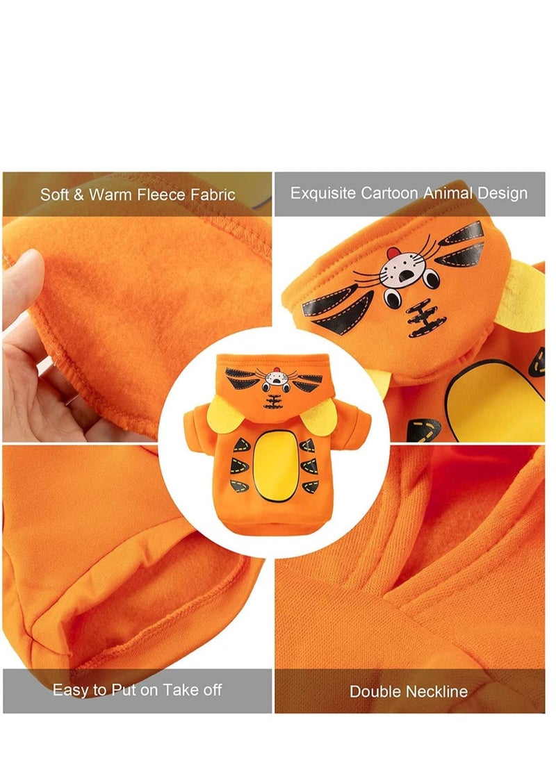 Zikra Winter Pet Dog Hoodie Clothes Fleece Dog Sweaters with Hat Cats Winter Coat Warm Hoodies Cartoon Sweatshirts Costume Puppy Outfit for Small Dogs Cats Chihuahua Pets - Image 5