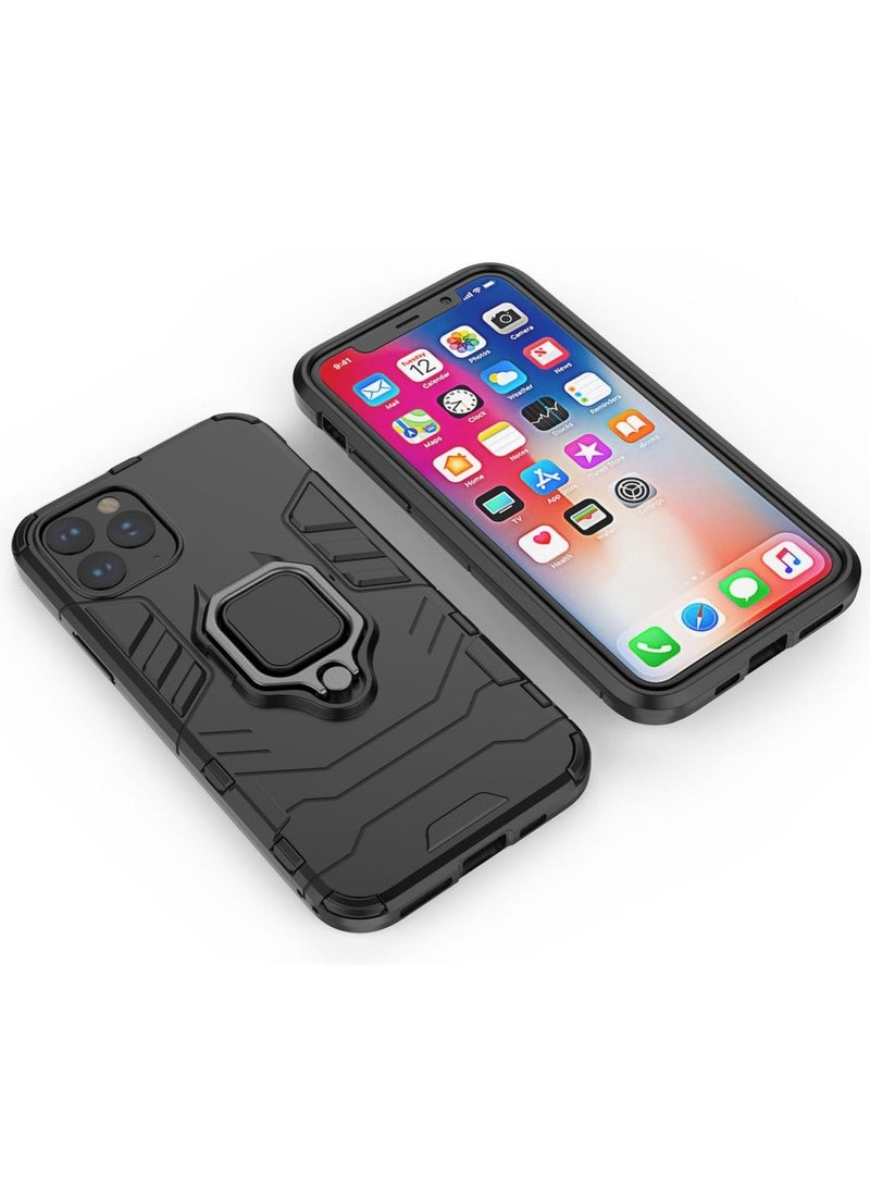 Youque Protective Phone Case Cover with Ring Stand for iPhone 11 Pro Max Black - Image 5