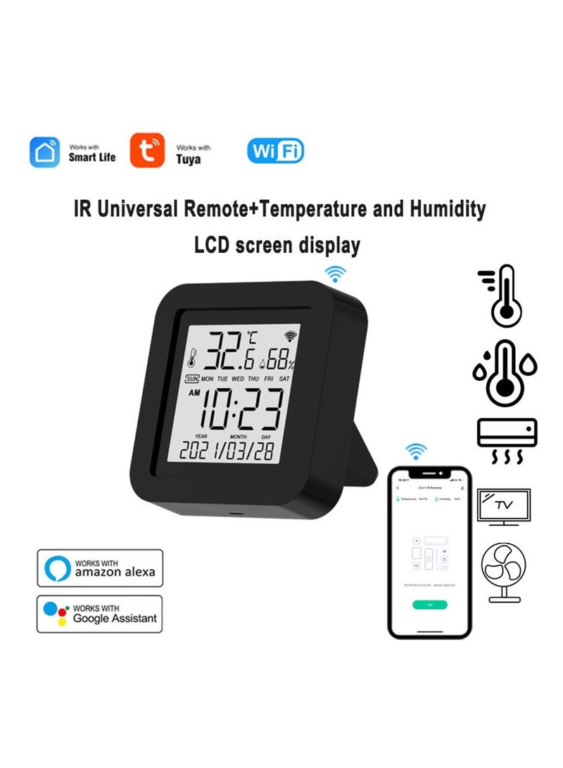 UanTii Smart Wifi IR Remote Control with Temperature Humidity Sensor Tuya Universal Remote Controller App Remote Control Support Alexa and Google Assistant - Image 1