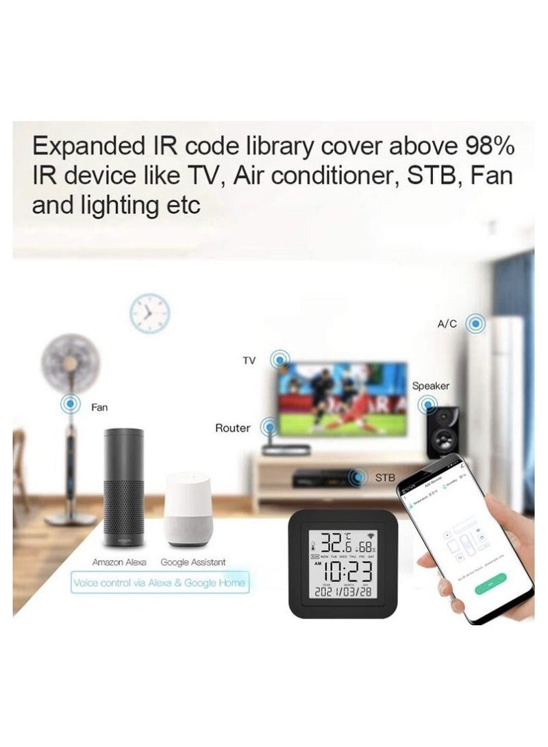 UanTii Smart Wifi IR Remote Control with Temperature Humidity Sensor Tuya Universal Remote Controller App Remote Control Support Alexa and Google Assistant - Image 4
