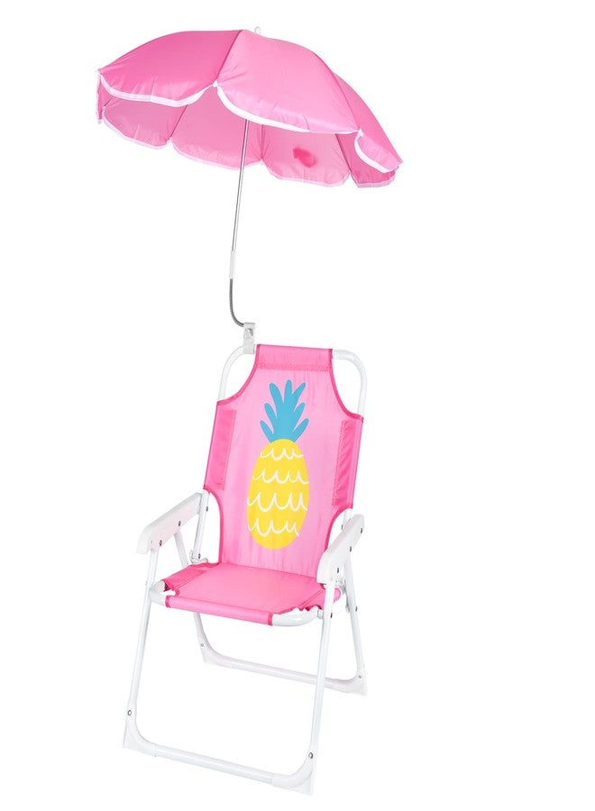 PLULON Kids Beach Chair with Umbrella - Folding Lawn & Camping Chair with Summer Shade - Children's Beach & Pool Chair for Travel & Outdoor (for 1-5 Years Old) - Image 1