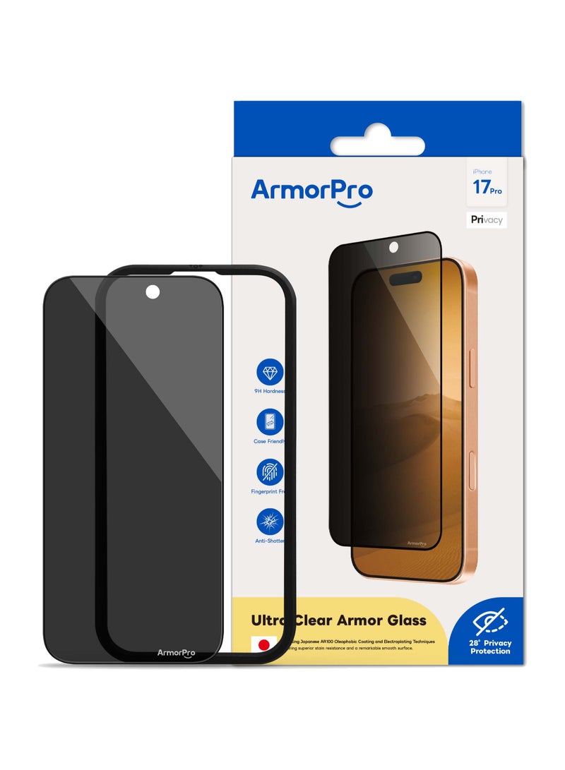 ArmorPro iPhone 17 Pro, Privacy Screen Protector, Privacy Shield clear - Image 5