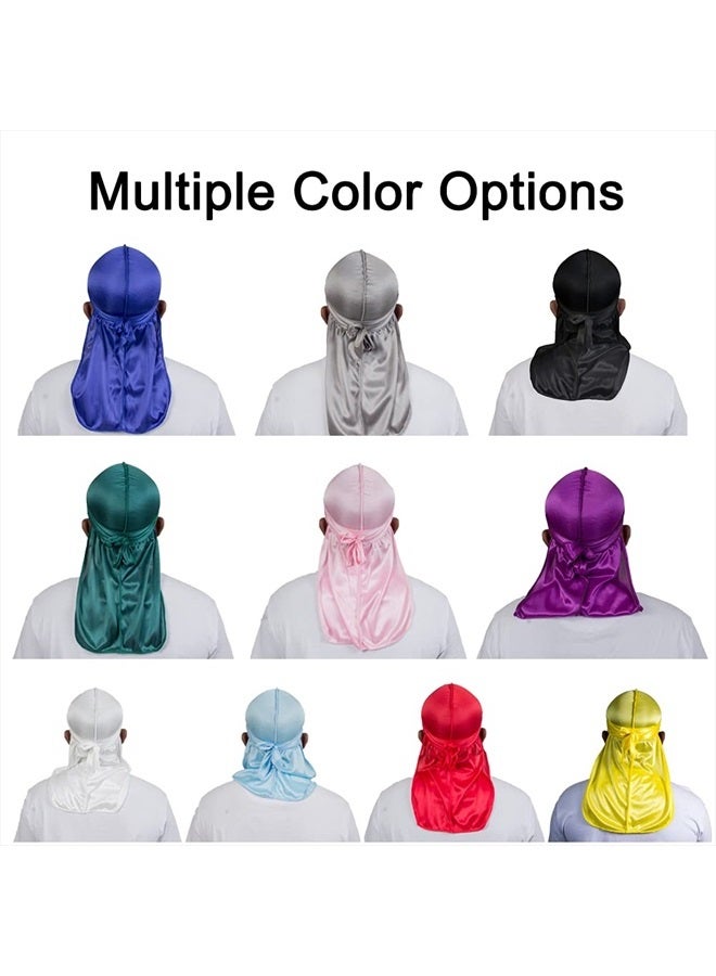 ForceWave Silky Durag for Men Wave Cap Satin Dorag for Men Women 360 Wave Pink - Image 5