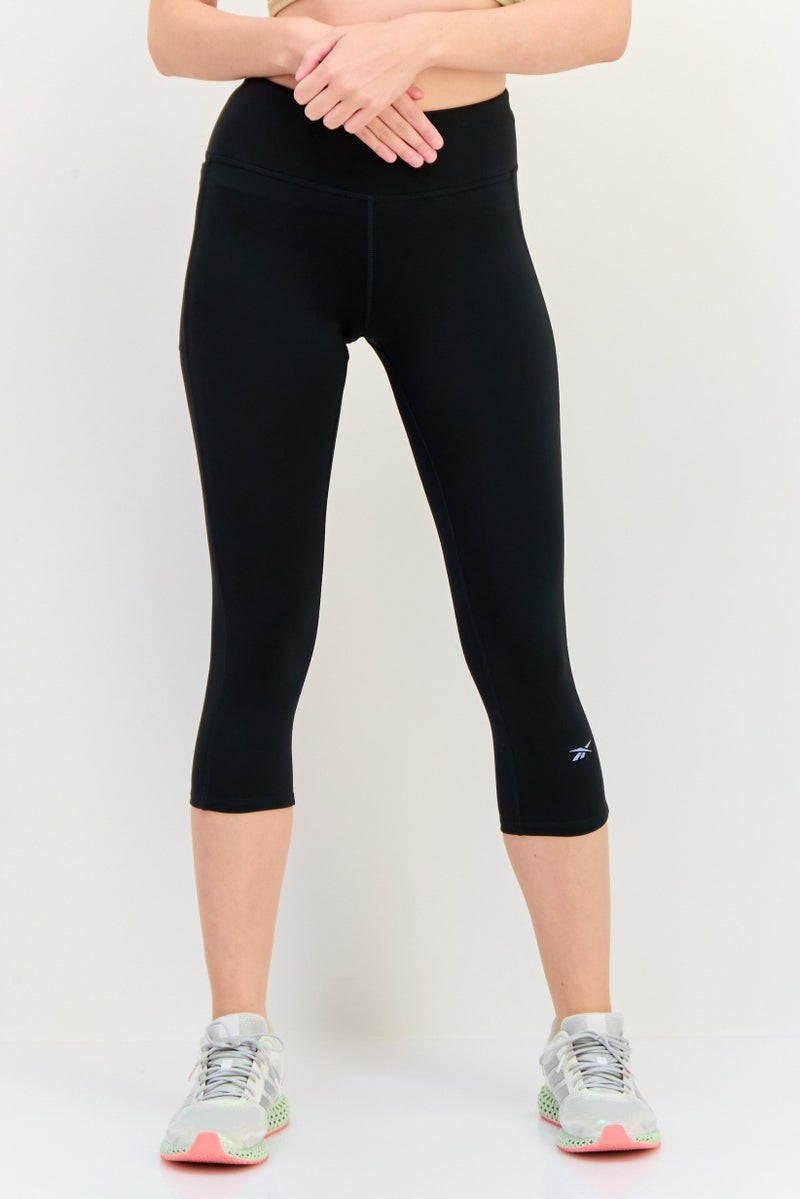 Reebok ملابس رياضية نسائية للياقة البدنية 3/4 ضيقة، سوداء - Image 1
