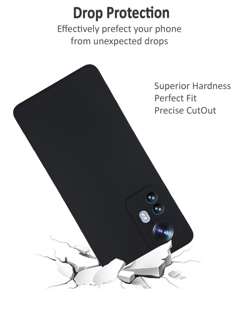 ولديك غطاء حماية خلفي من السيليكون لهاتف Xiaomi 12 Pro 5G - أسود - Image 4