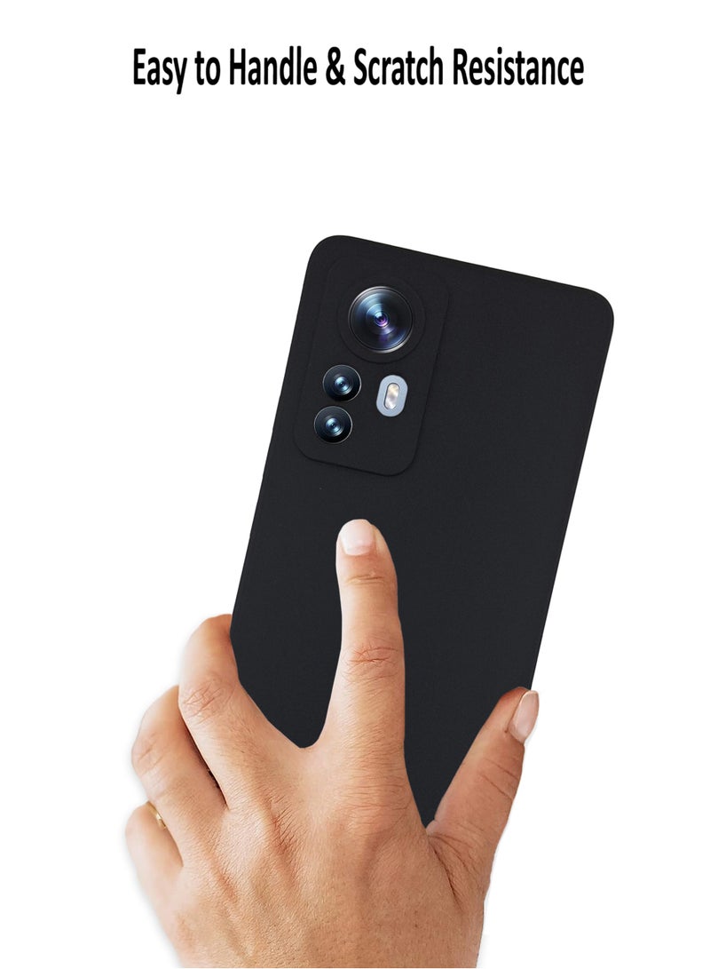 ولديك غطاء حماية خلفي من السيليكون لهاتف Xiaomi 12 Pro 5G - أسود - Image 3