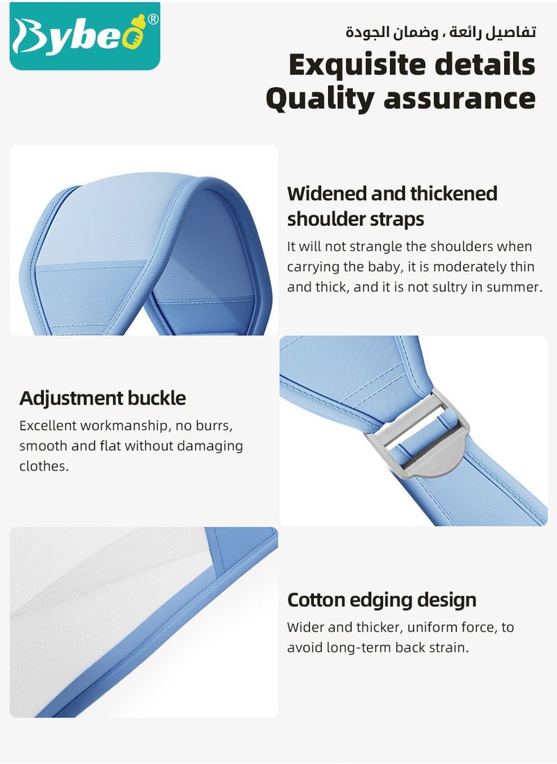 Bybeo - 2 In-1 Baby Wraps Carrier Infants Wrap And Nursing Cover, Soft Comfortable For Toddler 0-36 Month - Image 1