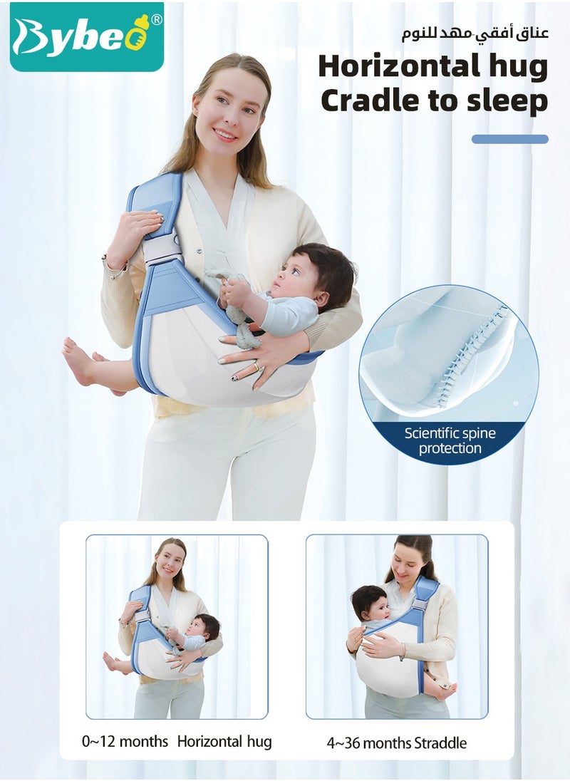 Bybeo - 2 In-1 Baby Wraps Carrier Infants Wrap And Nursing Cover, Soft Comfortable For Toddler 0-36 Month - Image 1