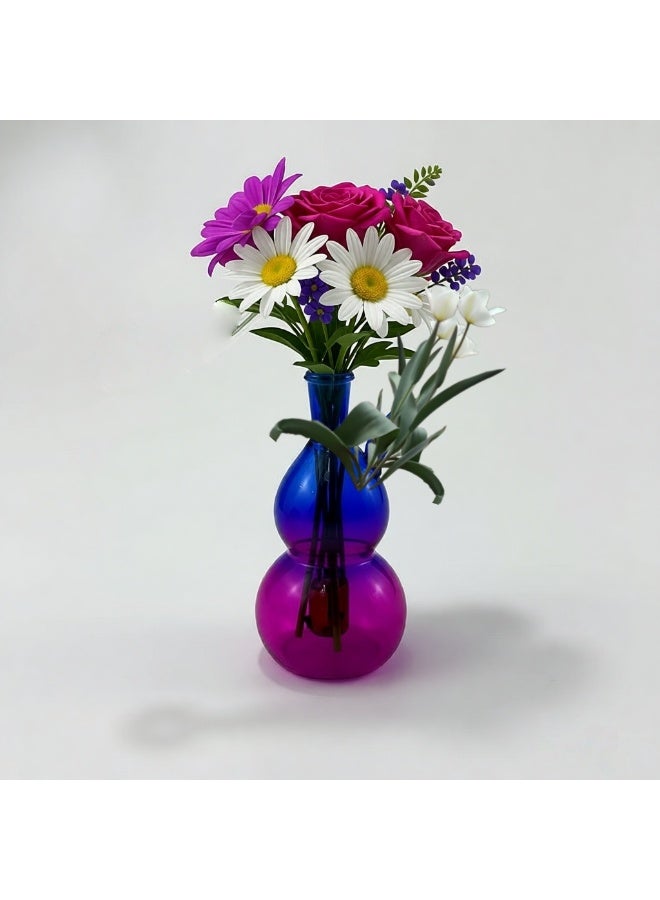 زجاج صغير مصنوع يدويا مزخرف منزلي مصباح زيتي مقاوم للحرارة وعاء زهرية زجاجي