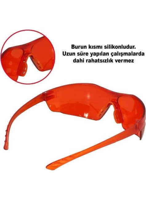 Baymax S1100 Laser Goggles Work Safety Protective Glasses Red  - Image 4