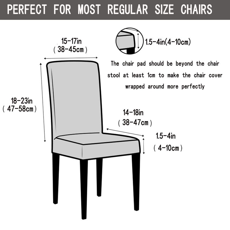 Qubjus Chair Covers for Dining Room Set of 2 Stretch Chair Slipcovers with Skirt Removable Washable Kitchen Chair Protector Cover Set for Home, Party, Wedding(Khaki, 2Pcs) - Image 3