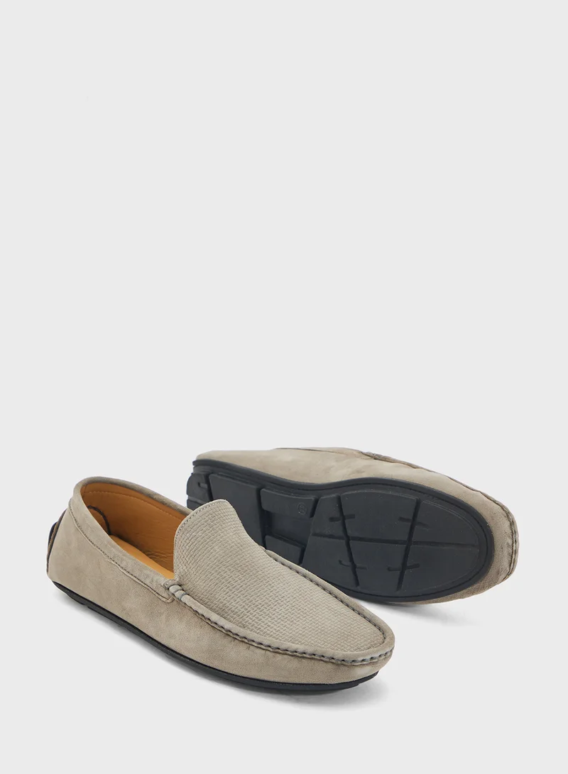 Robert Wood Genuine Suede Leather Loafers