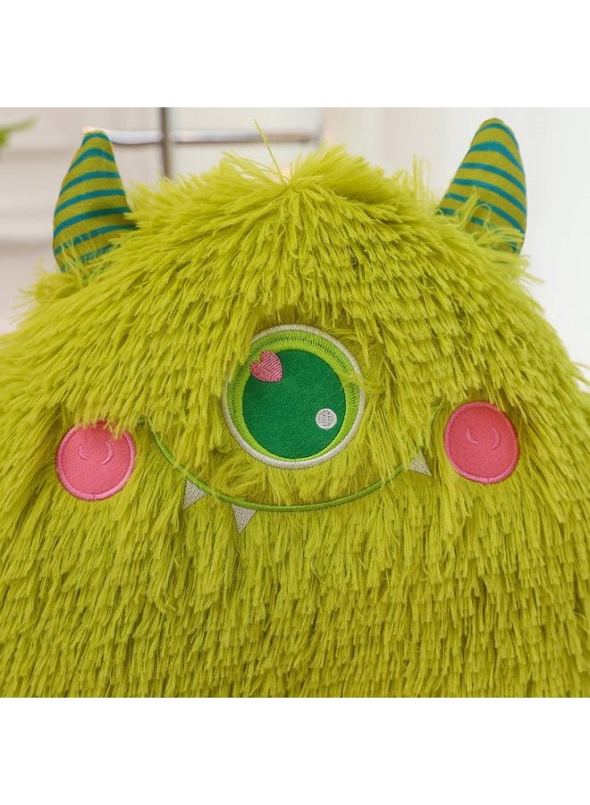 Long-haired Crooked Melon Little Monster Variety Of Expression Healing Funny Doll Holiday Birthday Gift Plush Toy Doll-Specifications:43cm-Color:Green - Image 5