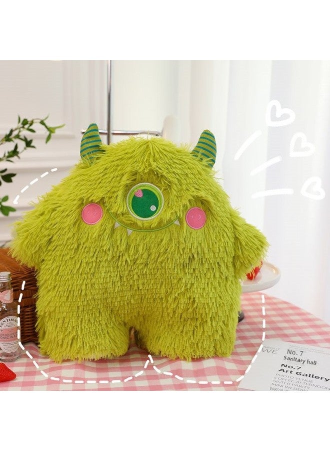Long-haired Crooked Melon Little Monster Variety Of Expression Healing Funny Doll Holiday Birthday Gift Plush Toy Doll-Specifications:43cm-Color:Green - Image 1