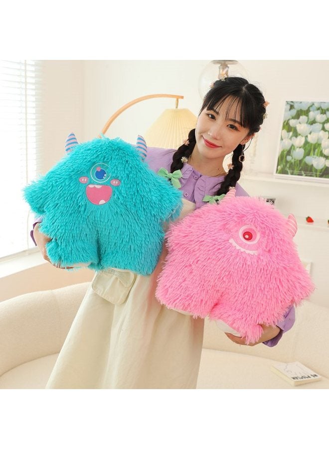 Long-haired Crooked Melon Little Monster Variety Of Expression Healing Funny Doll Holiday Birthday Gift Plush Toy Doll-Specifications:43cm-Color:Green - Image 4