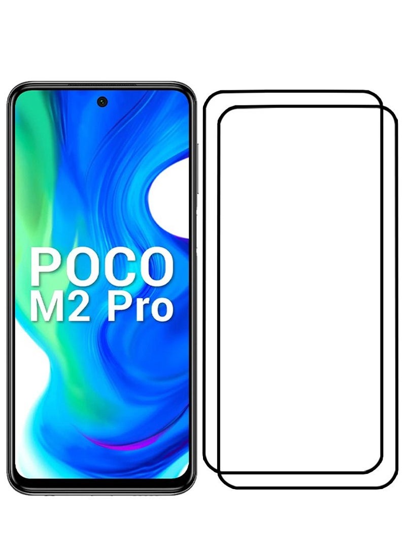 CATANES 2 Pack For Xiaomi Poco M2 Pro Screen Protector Tempered Glass Full Glue Back - Image 2