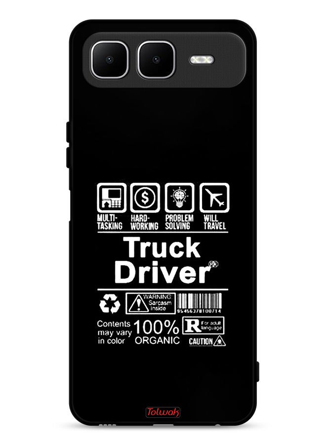 Tolwak Infinix Smart 10 Plus Protective Case Cover Truck Driver Sticker