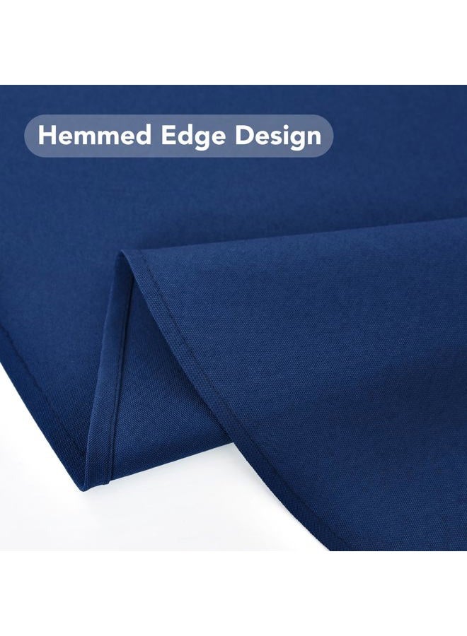 NEWISHER Navy Blue Oval Tablecloth 70x90 inch, Heavy Duty Polyester Fabric Table Cloth, Reusable Washable Solid Table Cover for Dining, Kitchen, Party, Wedding, Indoor Outdoor Tabletop Decoration - Image 4