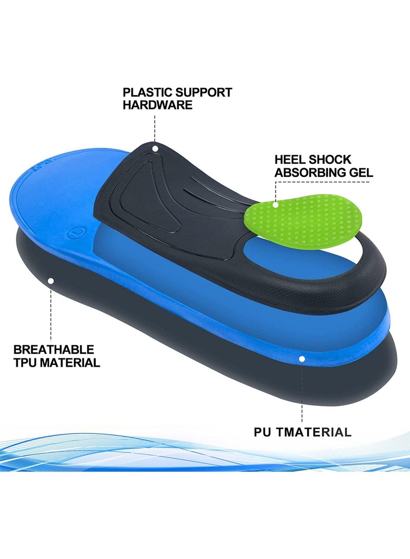 SYOSI Orthotic Insoles Arch Support Soft Plantar Fasciitis Insoles Full-Length Shock Absorption Cushioning Function Inserts for Flat Feet Heel Spurs Foot Pain overpronation for Men Women - Image 4
