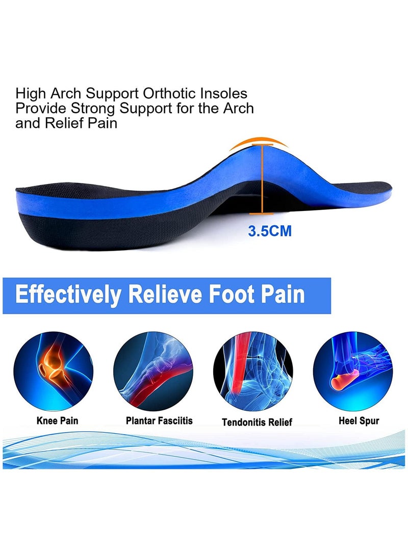 SYOSI Orthotic Insoles Arch Support Soft Plantar Fasciitis Insoles Full-Length Shock Absorption Cushioning Function Inserts for Flat Feet Heel Spurs Foot Pain overpronation for Men Women - Image 2