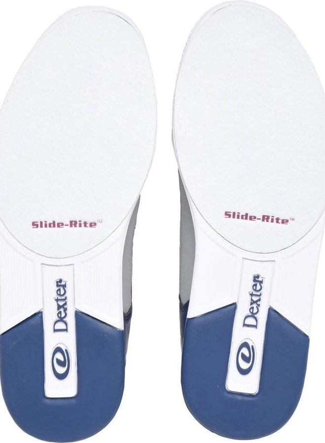 Dexter Men's Royal Bowling Shoes (for right or left handed bowlers- Universal Slide Soles on both shoes) - Navy/White/Grey 7 - Image 2