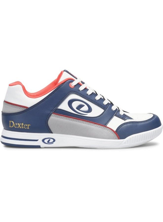 Dexter Men's Royal Bowling Shoes (for right or left handed bowlers- Universal Slide Soles on both shoes) - Navy/White/Grey 7 - Image 4