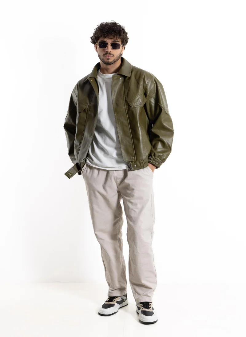 شايبس BALLOON FIT LEATHER JACKET