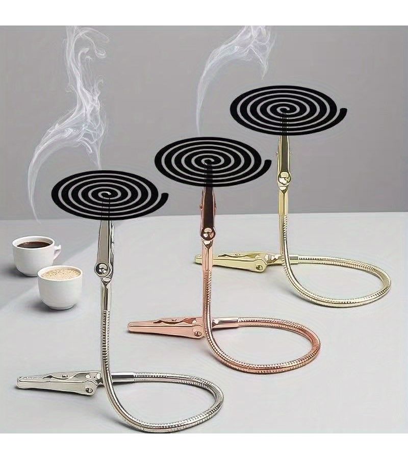 5 Pieces Mosquito Coil Holder Business Card Stand Crocodile Clip Holder Incense Stick Holder Flexible Stand Moldable Shape - Image 2