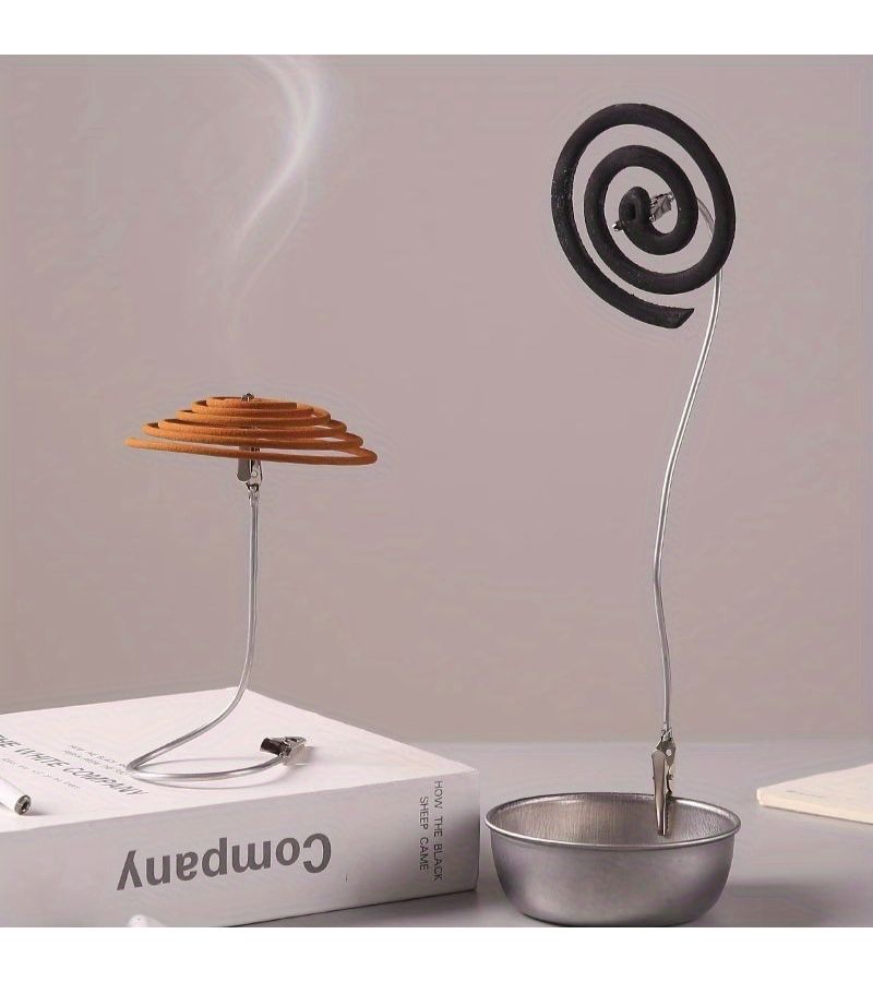 5 Pieces Mosquito Coil Holder Business Card Stand Crocodile Clip Holder Incense Stick Holder Flexible Stand Moldable Shape - Image 5