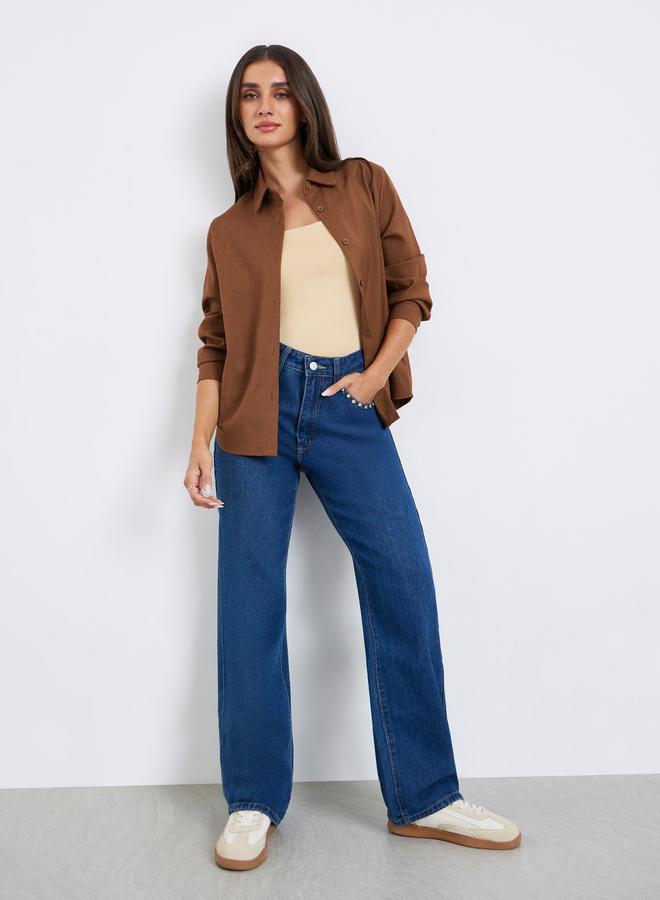 ستايلي بلوزة بقصة واسعة بأكمام طويلة - Image 2