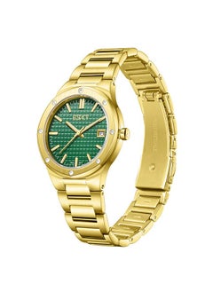 ECSTACY Ecstacy Women's GM10 Movement Watch, Analog Display and Stainless Steel Strap - E23509-GBGG, Gold  - Image 2