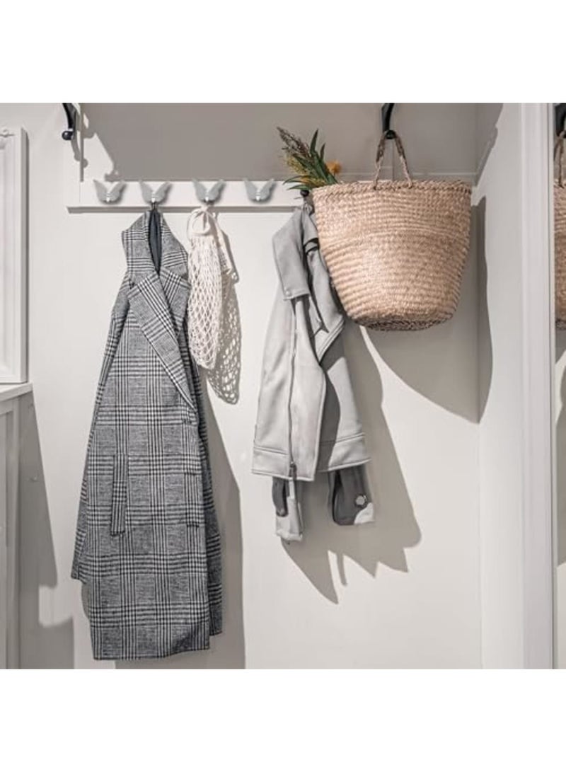 SYOSI 6 PCS Hooks for Shower - Stainless Steel Butterfly Shape Hooks, Essentials Elegant and Functional Home Storage Solution for Decor Bathroom Kitchen Home (Black) - Image 3