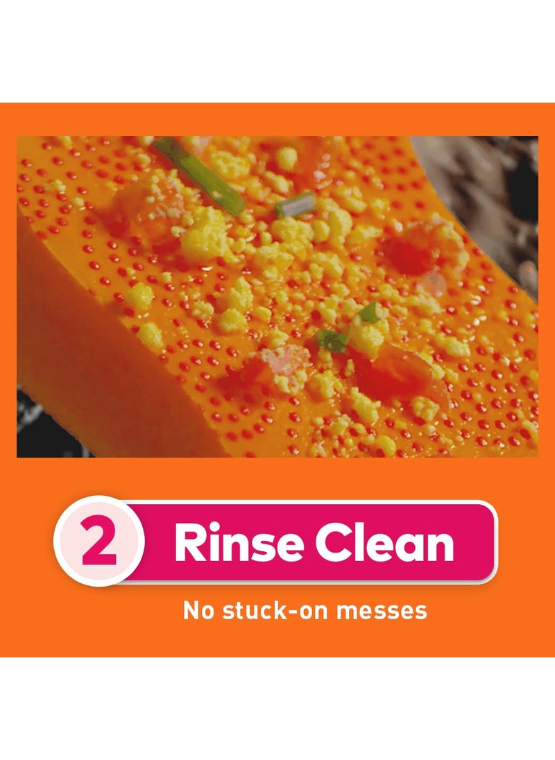 Scotch Brite ScotchBrite Foam Scrub Dots NonScratch Sponge Suitable for Ceramics and NonStick Ware rinses Clean and Stays Odor Free 2 Pieces  - Image 3