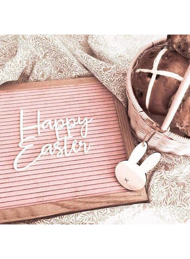 Pink Letter Board With Stand 9 84x9 84 Inch Wooden Frame Felt Bulletin Board For School Classroom Event - Image 4